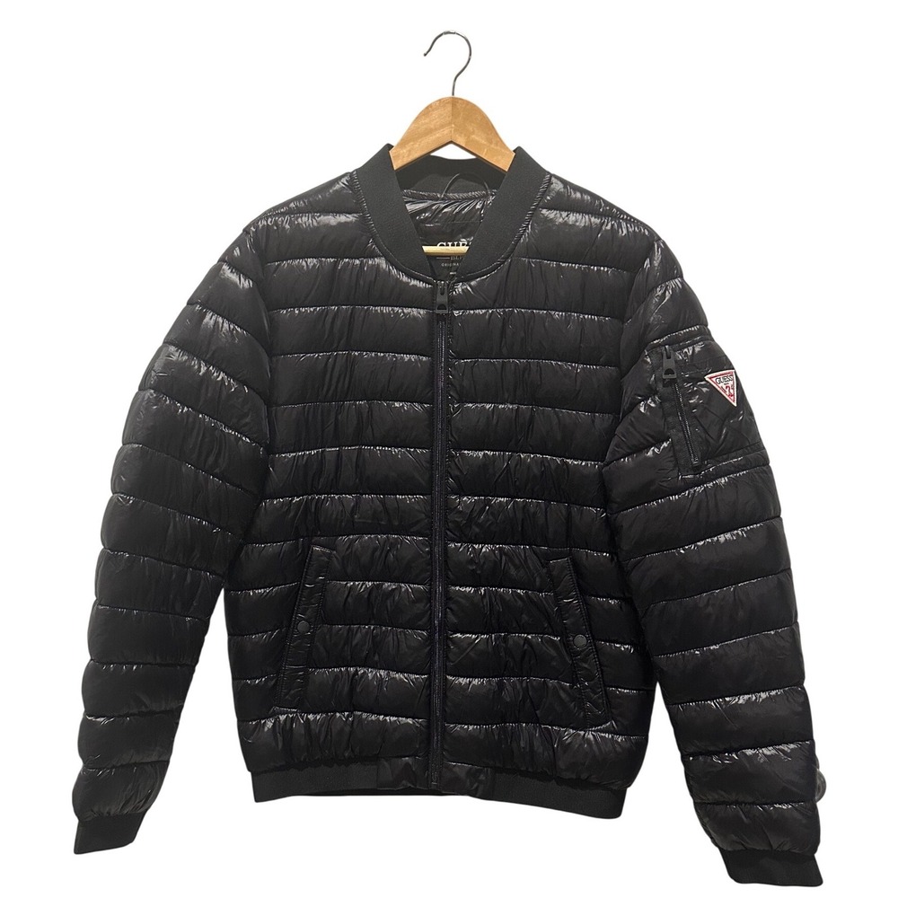 Guess Puffer Bomber Jacket Black S